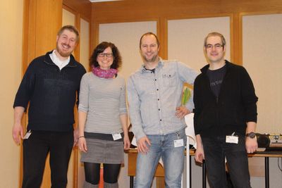 Vorstandsmitglieder des Kreisjugendrings Ortenau e.V. (v. links): Andreas Bilek, Stefanie Würth, Jörg Lange, Peter Huber; Foto: Landratsamt