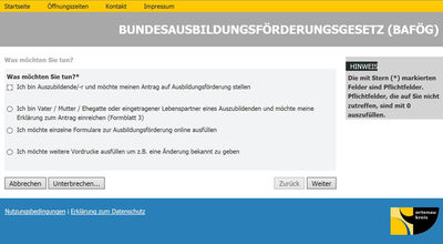 Neuer Online-Service: Landratsamt ermöglicht elektronische BAföG-Antragstellung