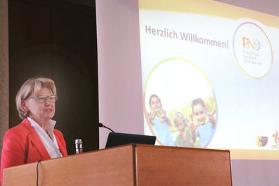 Bei der ersten Transfertagung des PNO am 8. März im Landratsamt in Offenburg stellte Heidrun Thaiss, Leiterin der Bundeszentrale für gesundheitliche Aufklärung (BZgA) in Köln, die bundesweite Bedeutung des PNO heraus. Nachweis: LRA