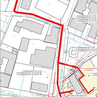 Leitungsfhrung, Sanierungsbrunnen unten rechts, Grundwasserreinigungsanlage links oben