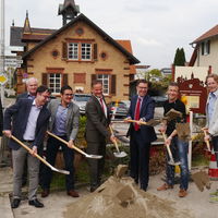 Startschuss fr den Neubau der Brcke ber den Sasbach.