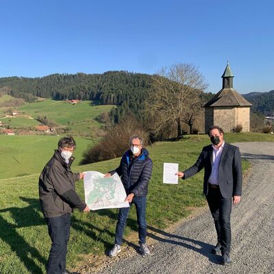 Flurneuordnungsverfahren Fischerbach mit Kapelle gedreht
