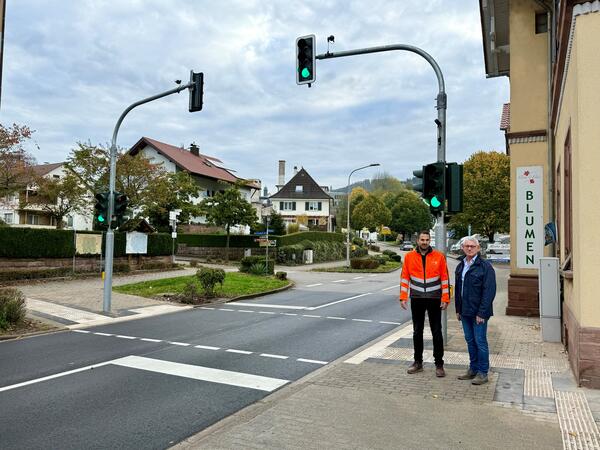 Neue Fußgängerampel am Bahnhof Oppenau