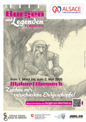 Plakat Zeichenwettbewerb 2026 Burgen