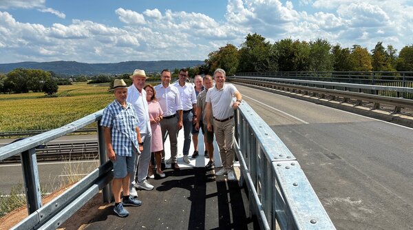Ampelregelung auf der Autobahnbr&uuml;cke zwischen Schuttern und Schutterzell