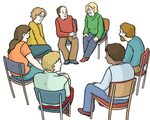 Treffen einer Selbsthilfegruppe